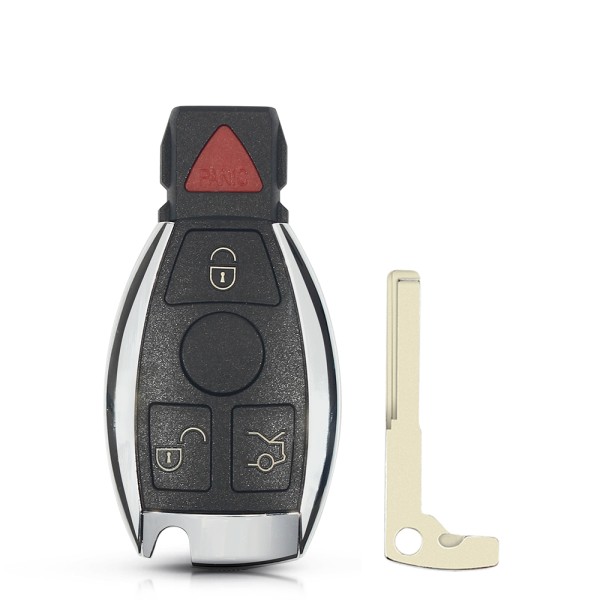 3+1 Buttons  2 Battery 433MHz NEC Chip Remote Key For Mercedes Benz